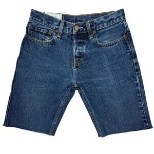 Hollister Dad Jean Shorts Sz‎ 28" Blue Cutoffs Slim Straight Grunge Retro Jorts